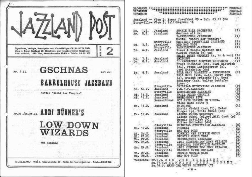 Jazzland Programm-Cover 02/1973