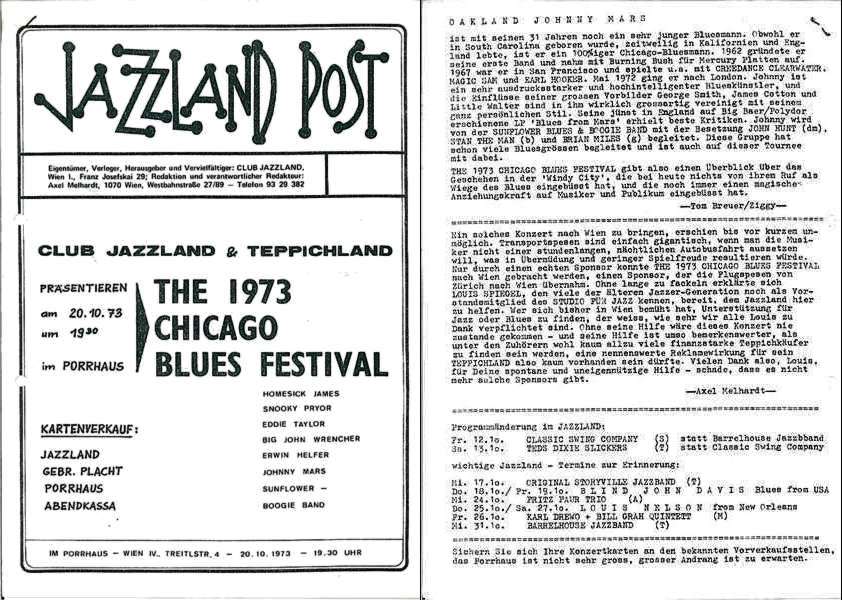 Jazzland Konzert 10/1973