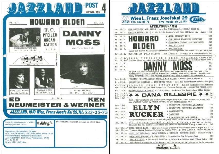 Jazzland Programm-Cover 04/1994