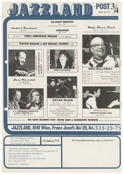 Jazzland Programm-Cover 03-04/2001