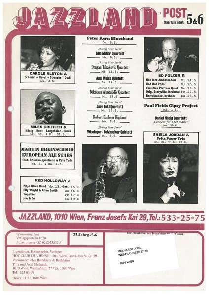Jazzland Programm-Cover 05-06/2005