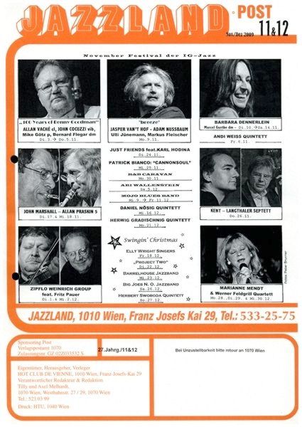 Jazzland Programm-Cover 11-12/2009