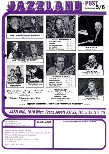 Jazzland Programm-Cover 05-06/2010