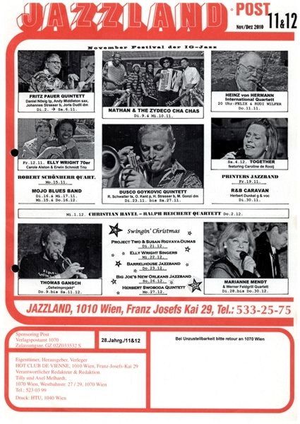 Jazzland Programm-Cover 11-12/2010