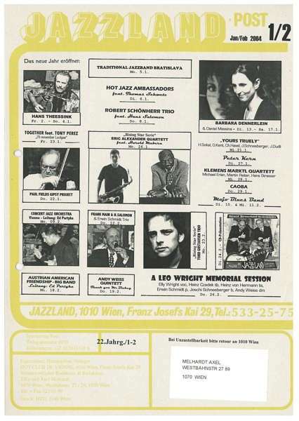 Jazzland Programm-Cover 01-02/2004