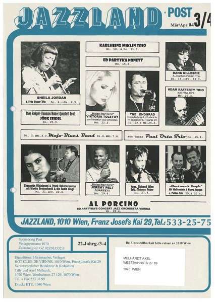 Jazzland Programm-Cover 03-04/2004
