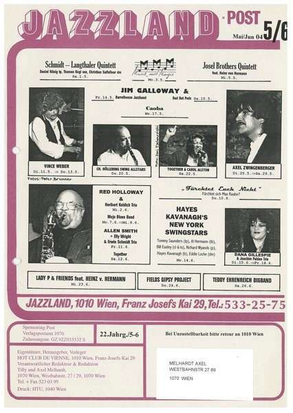 Jazzland Programm-Cover 05-06/2004