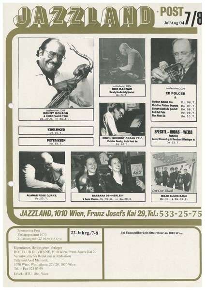 Jazzland Programm-Cover 07-08/2004
