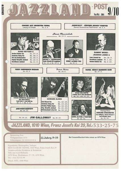 Jazzland Programm-Cover 09-10/2004