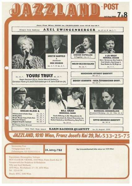 Jazzland Programm-Cover 07-08/2006