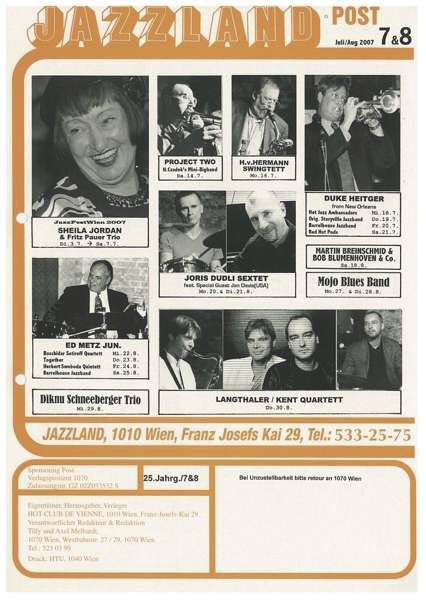 Jazzland Programm-Cover 07-08/2007