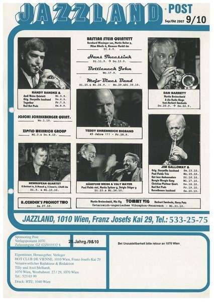 Jazzland Programm-Cover 09-10/2006