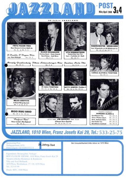 Jazzland Programm-Cover 03-04/2008