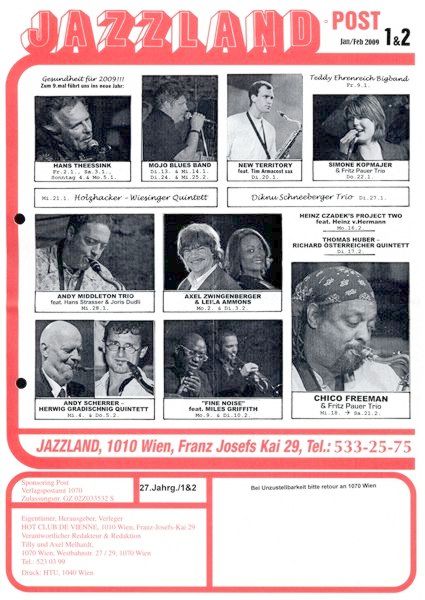 Jazzland Programm-Cover 01-02/2009