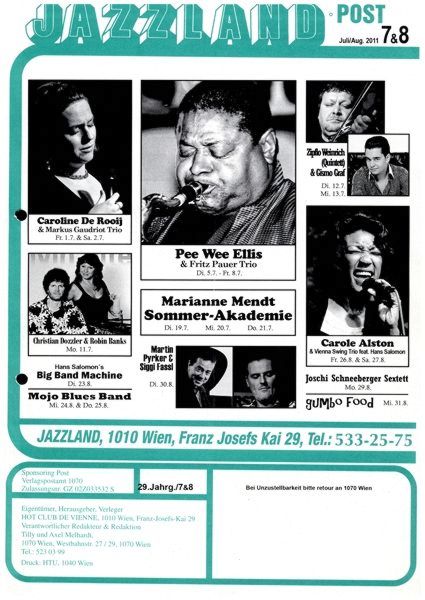 Jazzland Programm-Cover 07-08/2011
