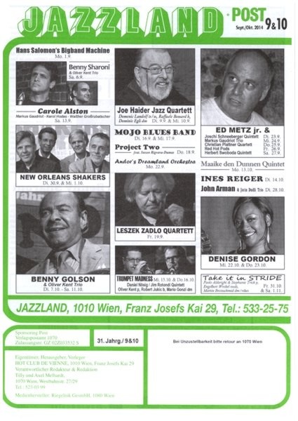 Jazzland Programm-Cover 09-10/2014