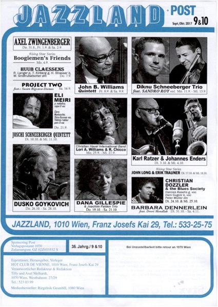 Jazzland Programm-Cover 09-10/2017